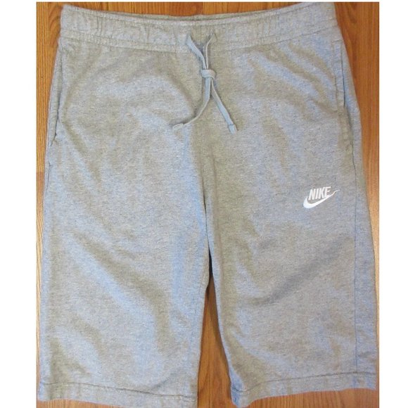 NIKE 100% COTTON SHORTS POLYESTER ASH GRAY